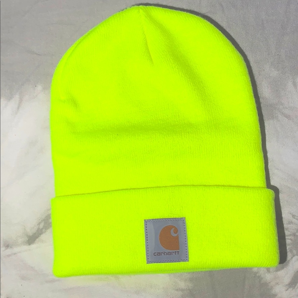 NEON YELLOW CARHARTT BEANIE